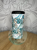 4 in 1 Can Cooler - Ocean Air Salty Hair Tumbler | Insulated Travel by Coastal Designs SC