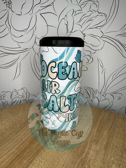4 in 1 Can Cooler - Ocean Air Salty Hair Tumbler | Insulated Travel by Coastal Designs SC