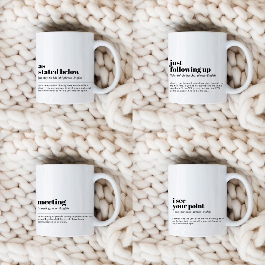 Office Phrase Mugs Coffee Mug | Funny Gift Mug by Coastal Designs SC