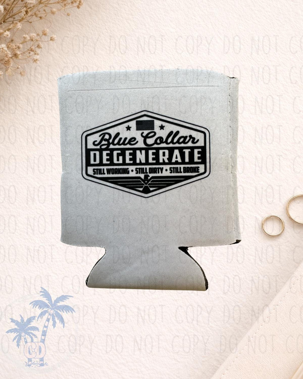 Can Koozie: "Professional Bullshitter," "Wishamfwoods," "Well Sheey by Coastal Designs SC
