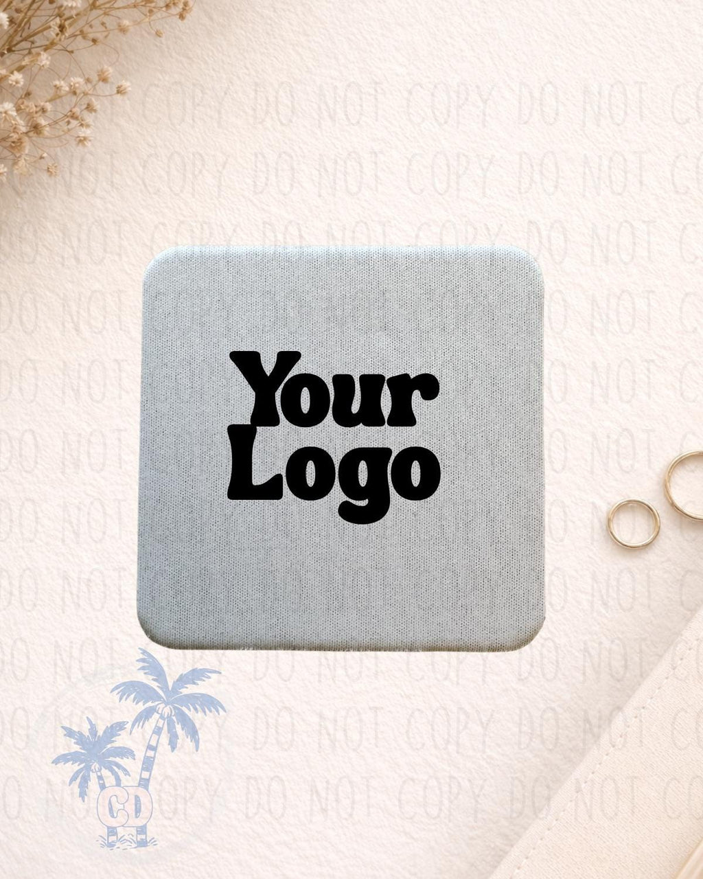 Custom Logo Coaster, PNG Design Upload Coaster | Desk Coaster Gift by Coastal Designs SC