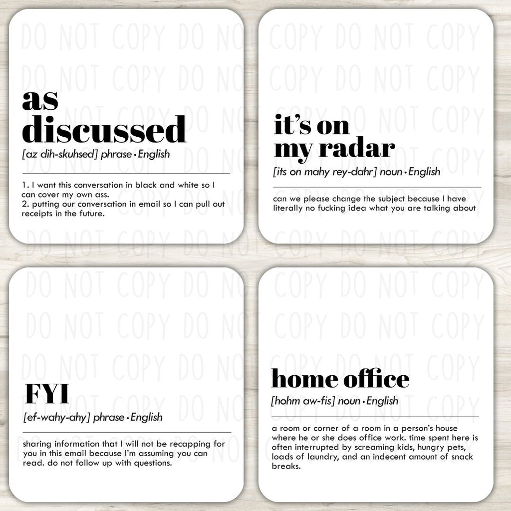 Office Desk Coasters Coaster | Desk Coaster Gift by Coastal Designs SC