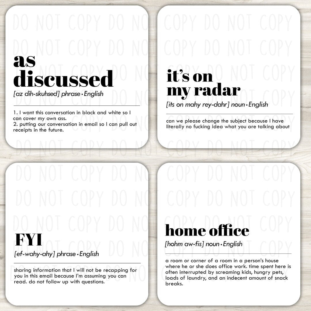 Office Desk Coasters Coaster | Desk Coaster Gift by Coastal Designs SC