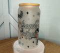 Beach Vibes 16 oz Frosted Glass Glass Cup | Iced Coffee Cup by Coastal Designs SC
