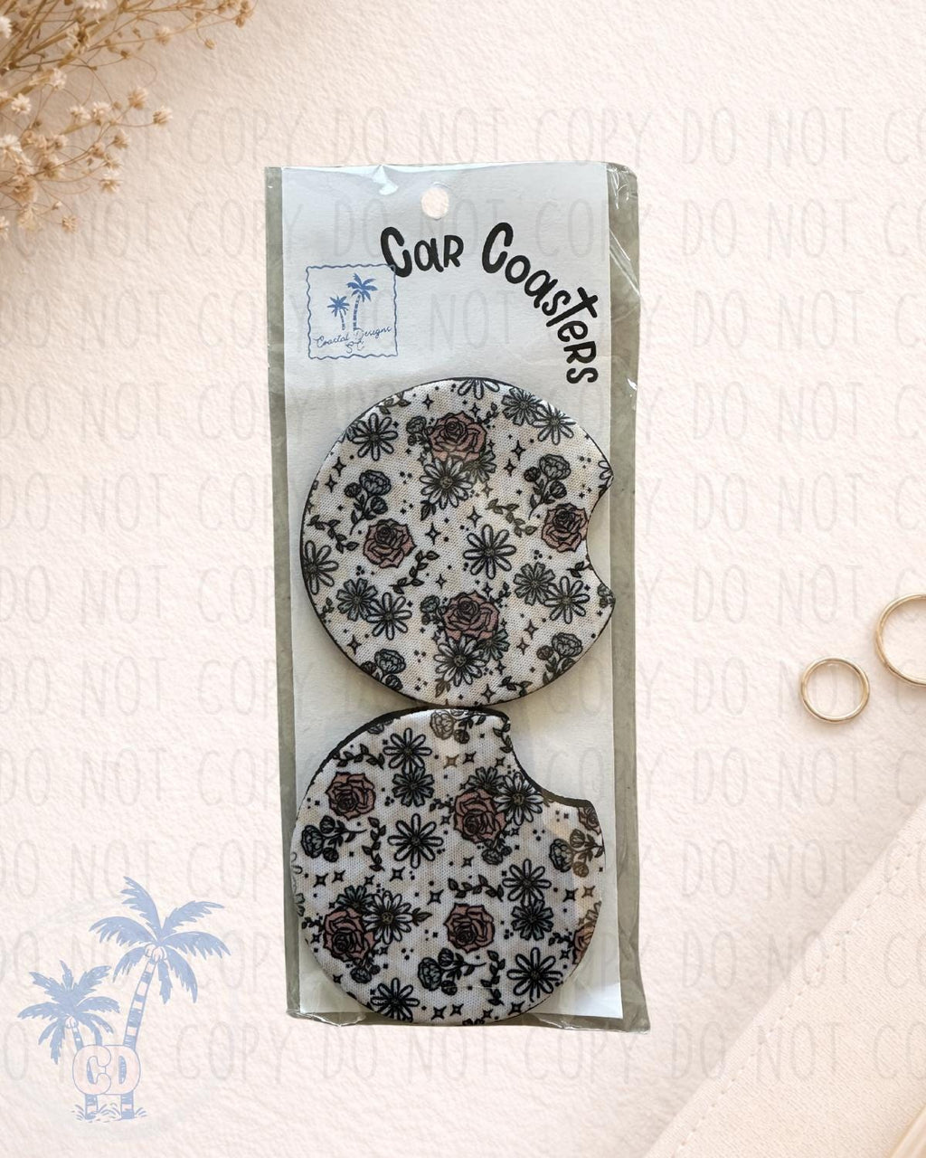 Car Coasters |Set of 2 |Gift | Car Accessories Coaster | Desk Coast by Coastal Designs SC