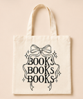 Tote Bag - Books (Canvas Tote) Tote Bag | Reusable Canvas Bag by Coastal Designs SC