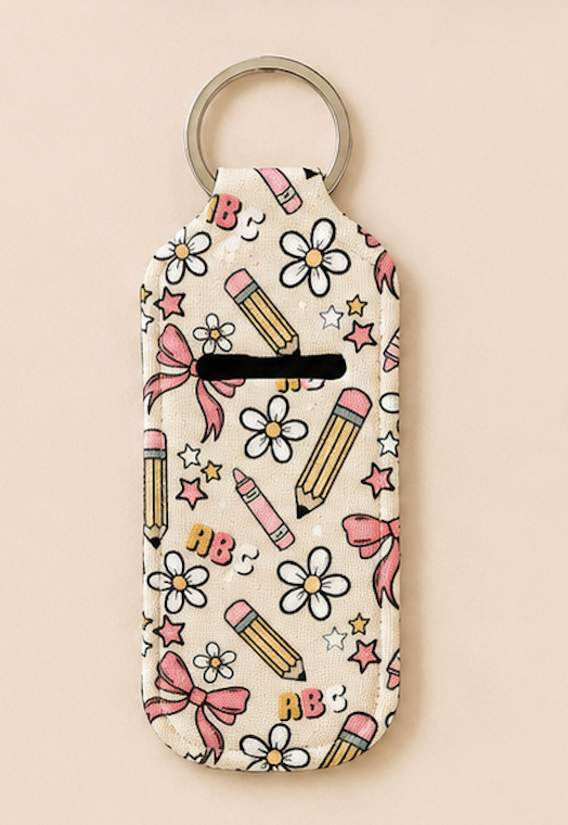 Teacher Bow Key Ring (Chapstick Holder Style) Tote Bag | Reusable C by Coastal Designs SC