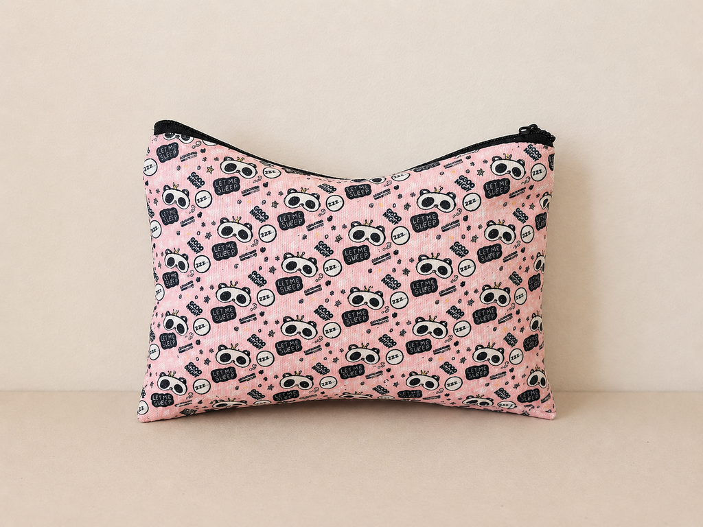 Canvas Zipper Pouch |  Makeup Bag | Pencil Pouch | Cosmetic Travel Bag Toiletry Organizer
