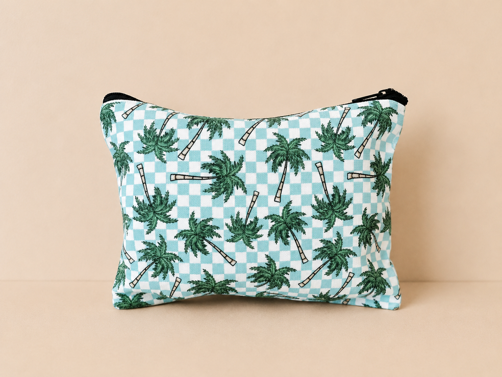 Canvas Zipper Pouch |  Makeup Bag | Pencil Pouch | Cosmetic Travel Bag Toiletry Organizer