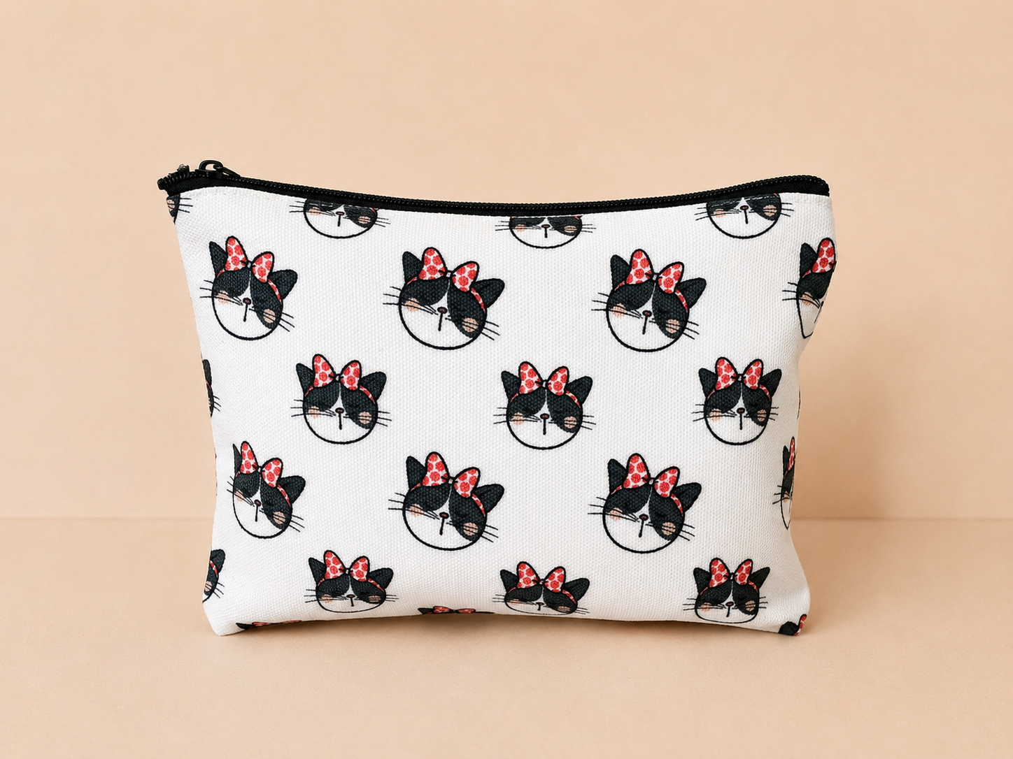 Canvas Zipper Pouch |  Makeup Bag | Pencil Pouch | Cosmetic Travel Bag Toiletry Organizer