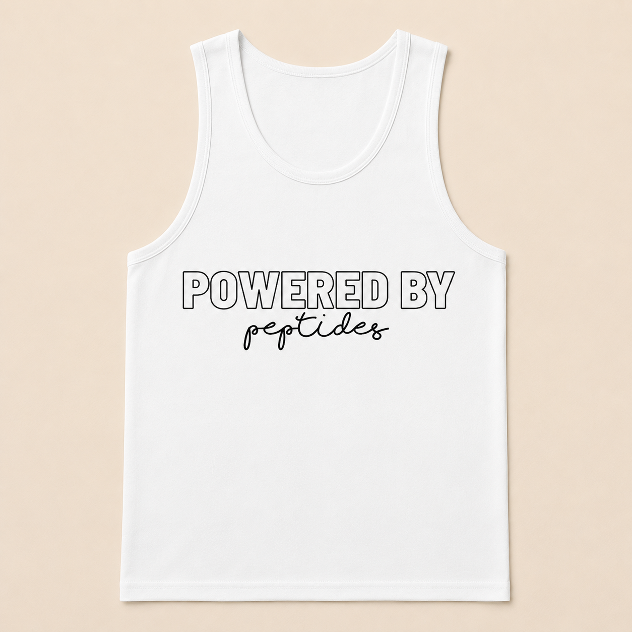 Unisex Powered by Peptides Tank | Handmade Gift | Coastal Designs SC