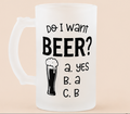 Funny Frosted Beer Mug | Beer Lover Gift by Coastal Designs SC