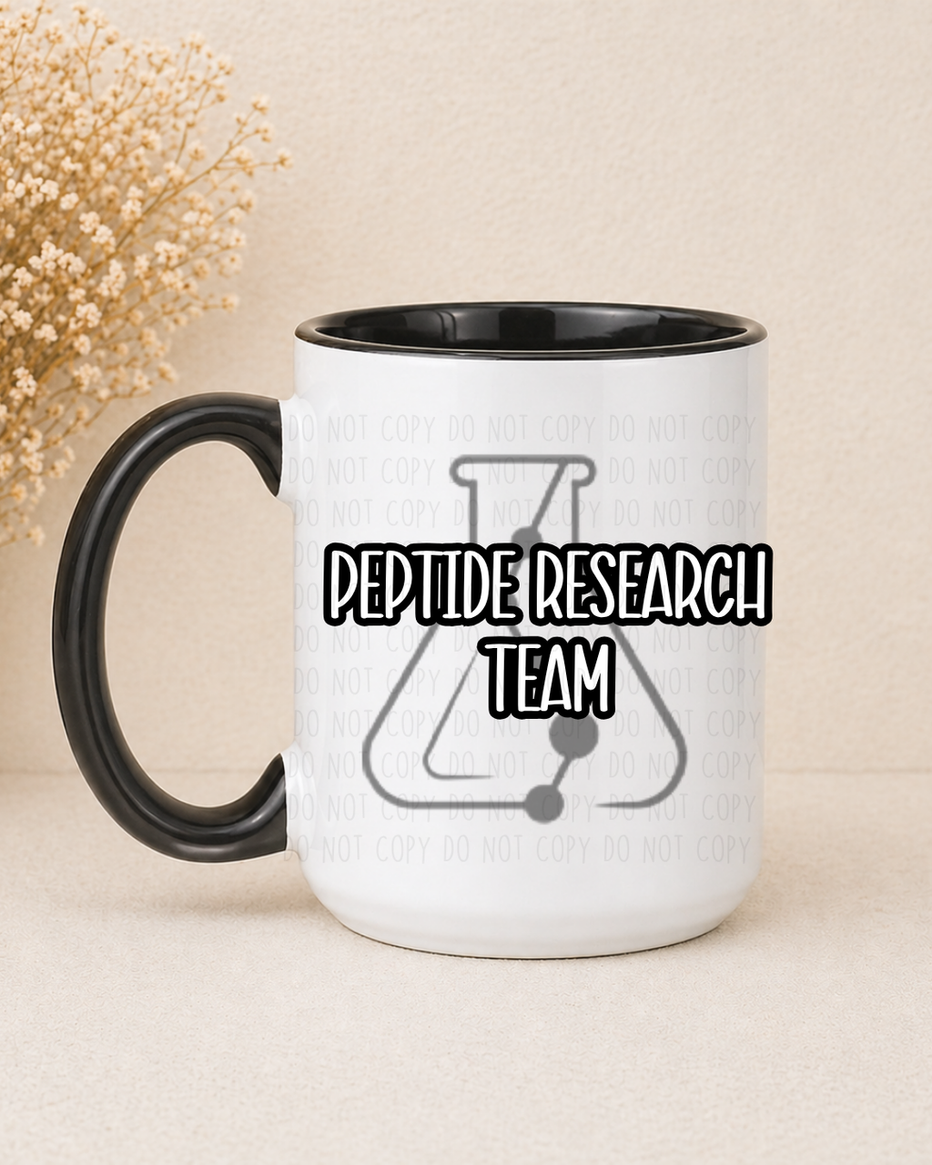 Peptide Research Team (Black or White Handle) Coffee Mug | Ceramic Mug | Gift