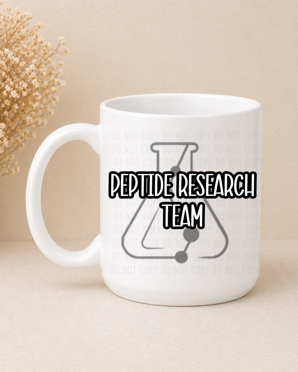Peptide Research Team (Black or White Handle) Coffee Mug | Ceramic Mug | Gift