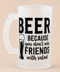 Funny Frosted Beer Mug | Beer Lover Gift by Coastal Designs SC