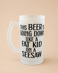 Funny Frosted Beer Mug | Beer Lover Gift by Coastal Designs SC