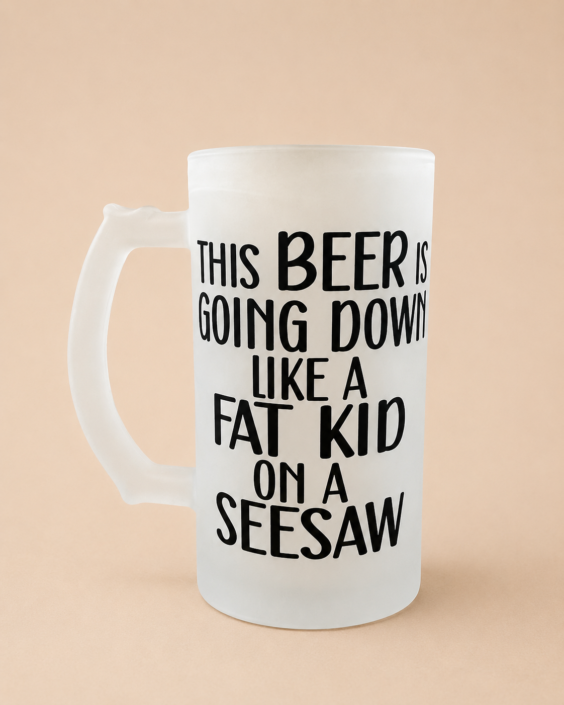 Funny Frosted Beer Mug | Beer Lover Gift by Coastal Designs SC