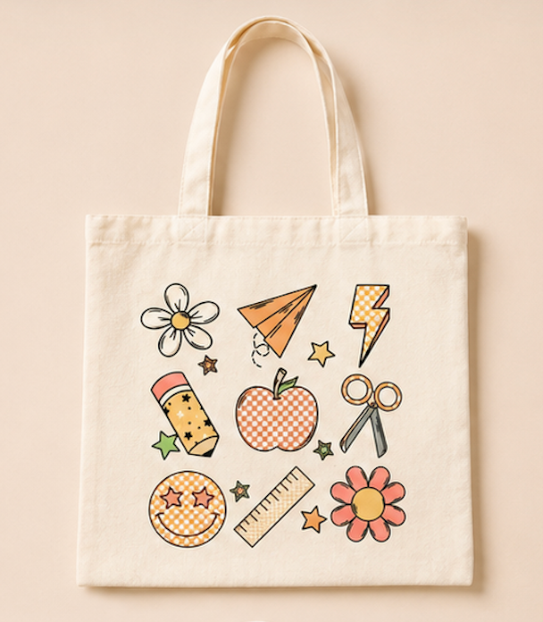 Teacher Tote Bag (Canvas Tote) Tote Bag | Reusable Canvas Bag by Coastal Designs SC