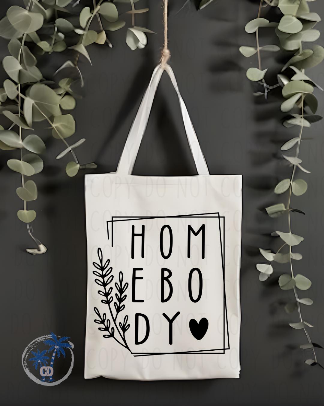 Homebody Canvas Tote Bag (13x15.7 Tote Bag | Reusable Canvas Bag by Coastal Designs SC