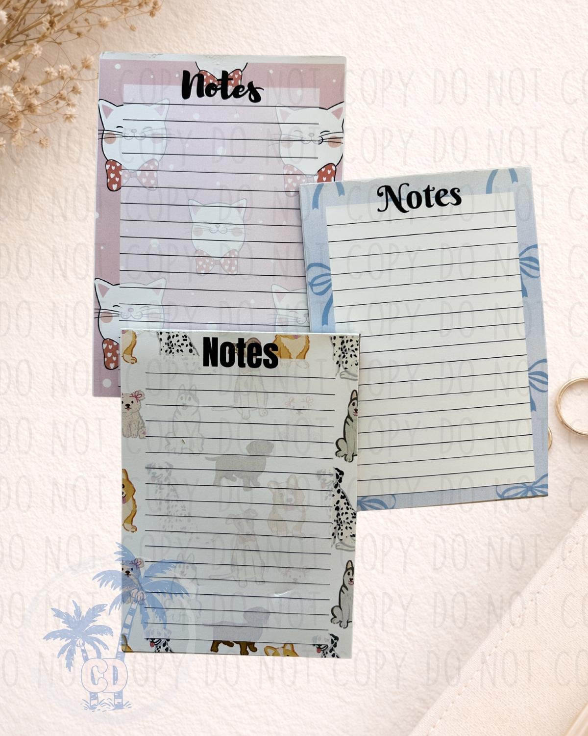 Handmade Notepad Various Designs (25 Pages) | Handmade Gift by Coastal Designs SC