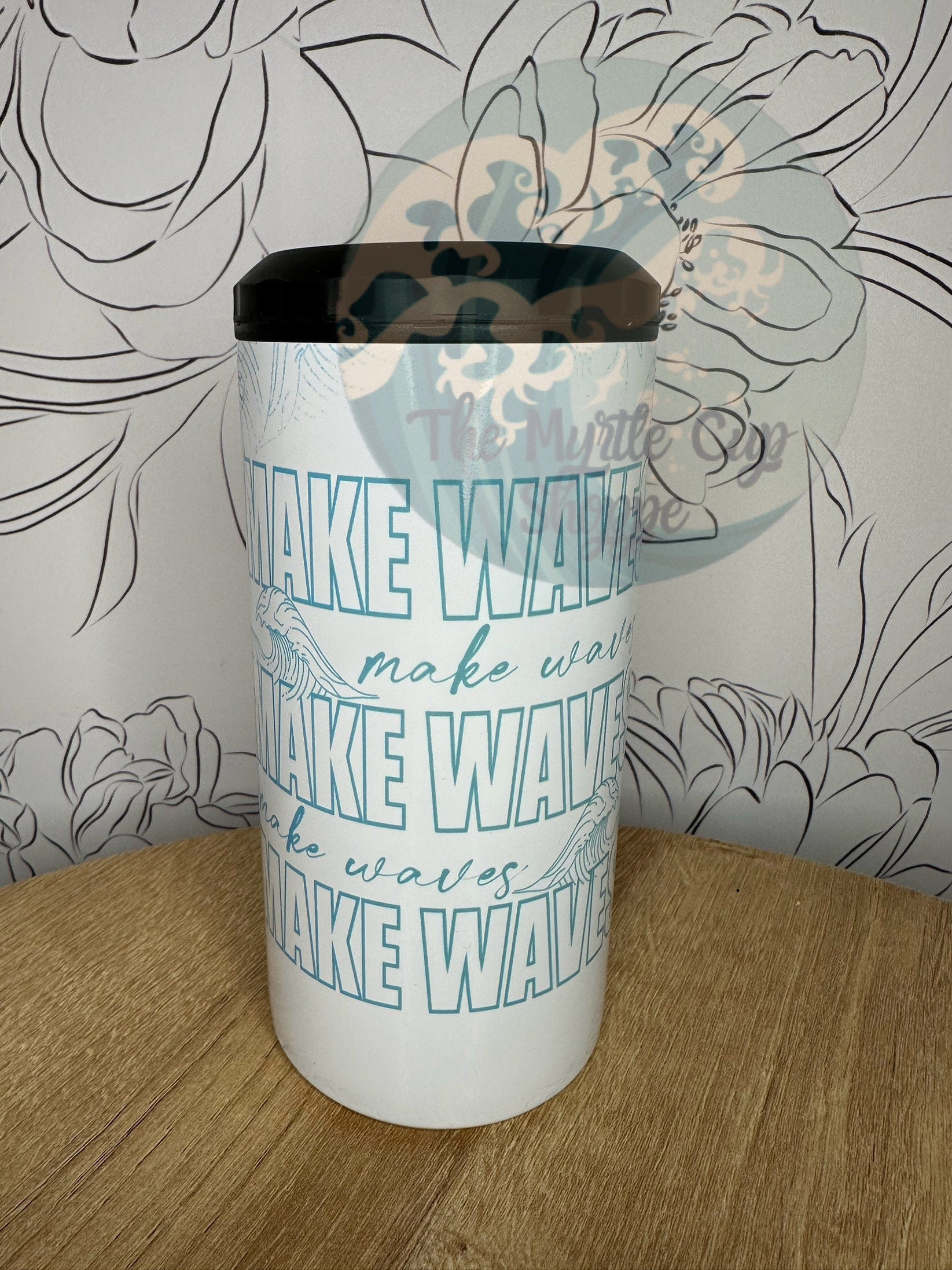 4 in 1 Can Cooler - Make Waves Tumbler | Insulated Travel Cup by Coastal Designs SC