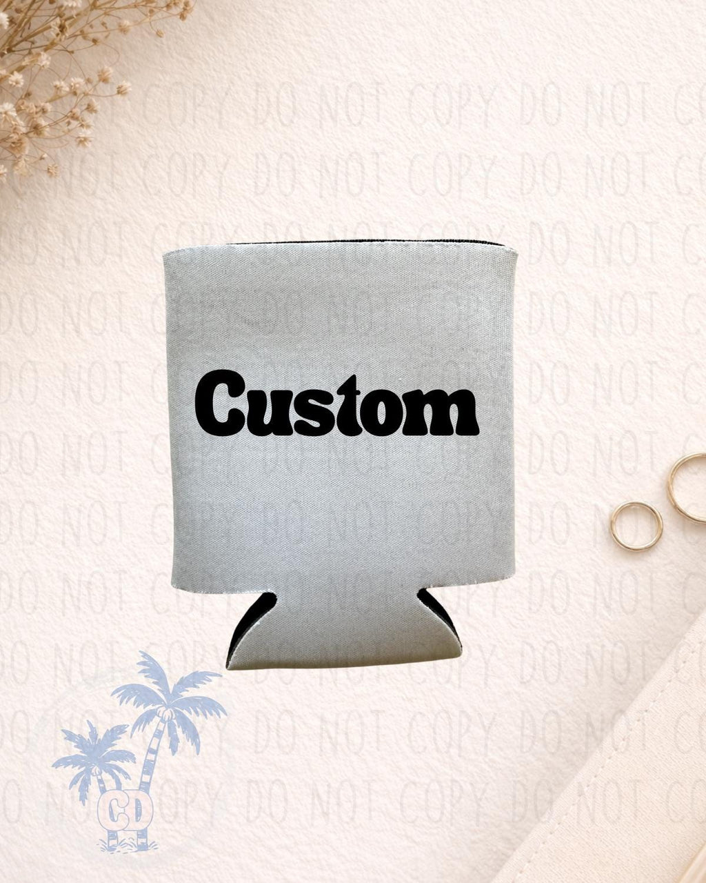 Customizable Cozie Drink Holder - Personalized Beverage Sleeve Can by Coastal Designs SC