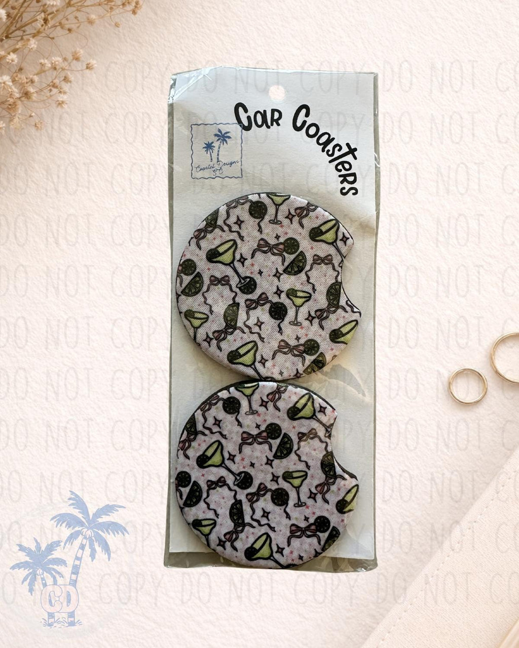 Car Coasters |Set of 2 |Gift | Car Accessories Coaster | Desk Coast by Coastal Designs SC