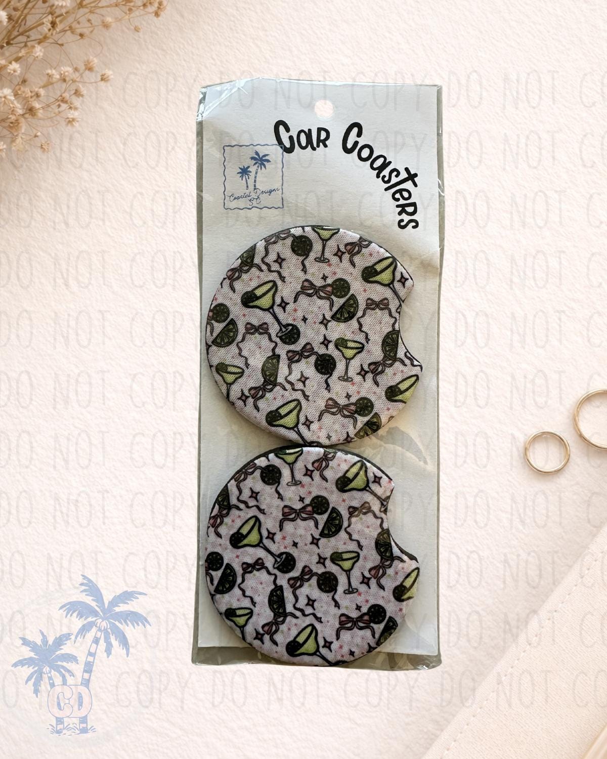 Car Coasters |Set of 2 |Gift | Car Accessories Coaster | Desk Coast by Coastal Designs SC