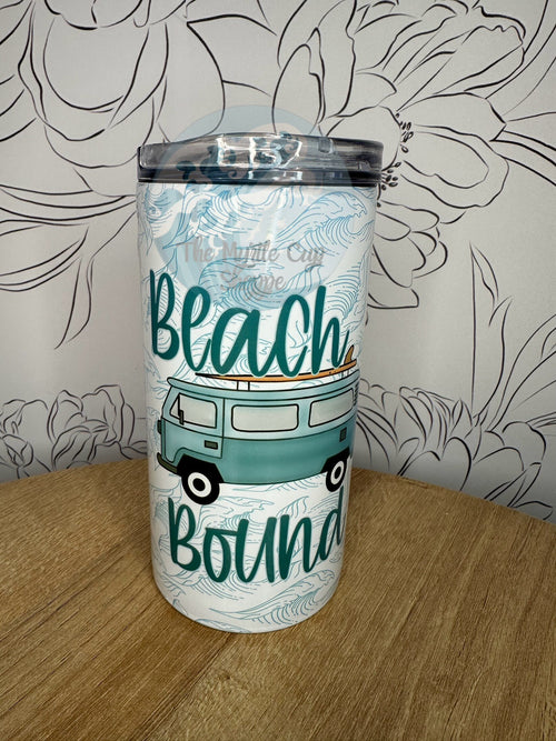 4 in 1 Can Cooler - Beach Bound Tumbler | Insulated Travel Cup by Coastal Designs SC