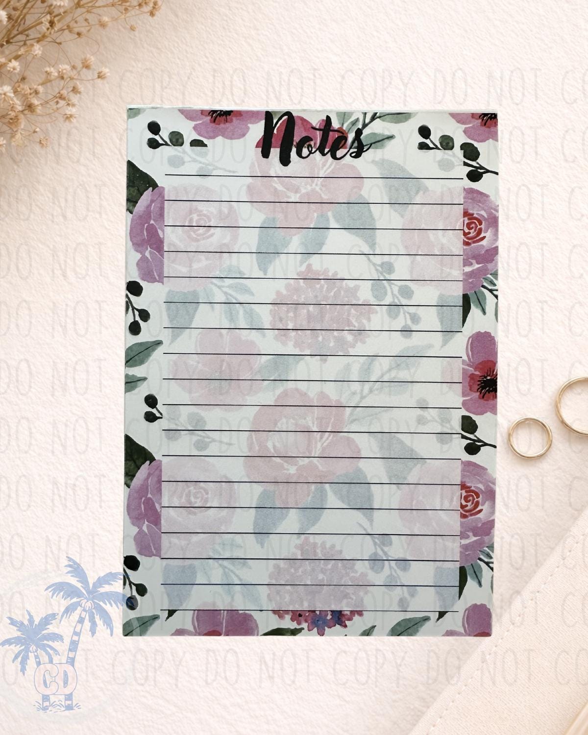 Handmade Notepad Various Designs (25 Pages) | Handmade Gift by Coastal Designs SC